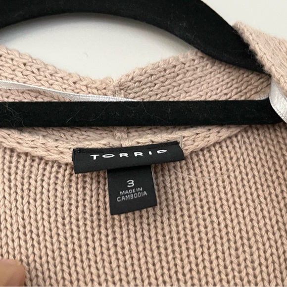 Torrid 3 Long ombré Pink/tan sweater - Picture 2 of 5
